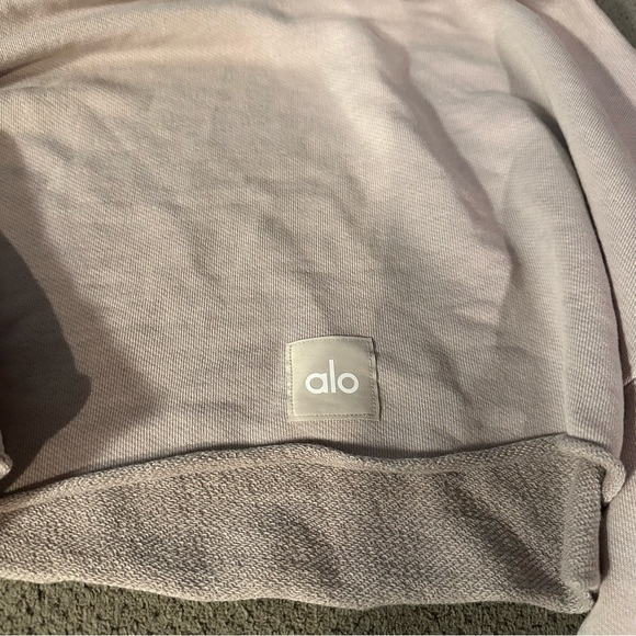 ALO Yoga Washed Extreme Cropped Pullover in Grey Sky Wash NWT SZ XS - Picture 5 of 10